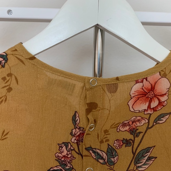 Peyton Bre Brown floral Romper with long train in back size 14 - Picture 10 of 16